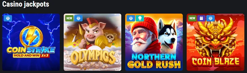 King Billy Casino jackpot games