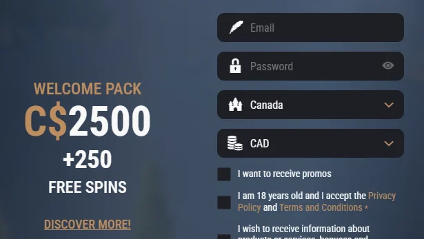 King Billy Casino login in