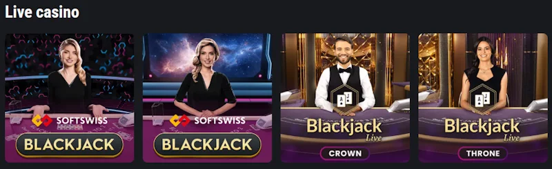 King Billy Casino live games